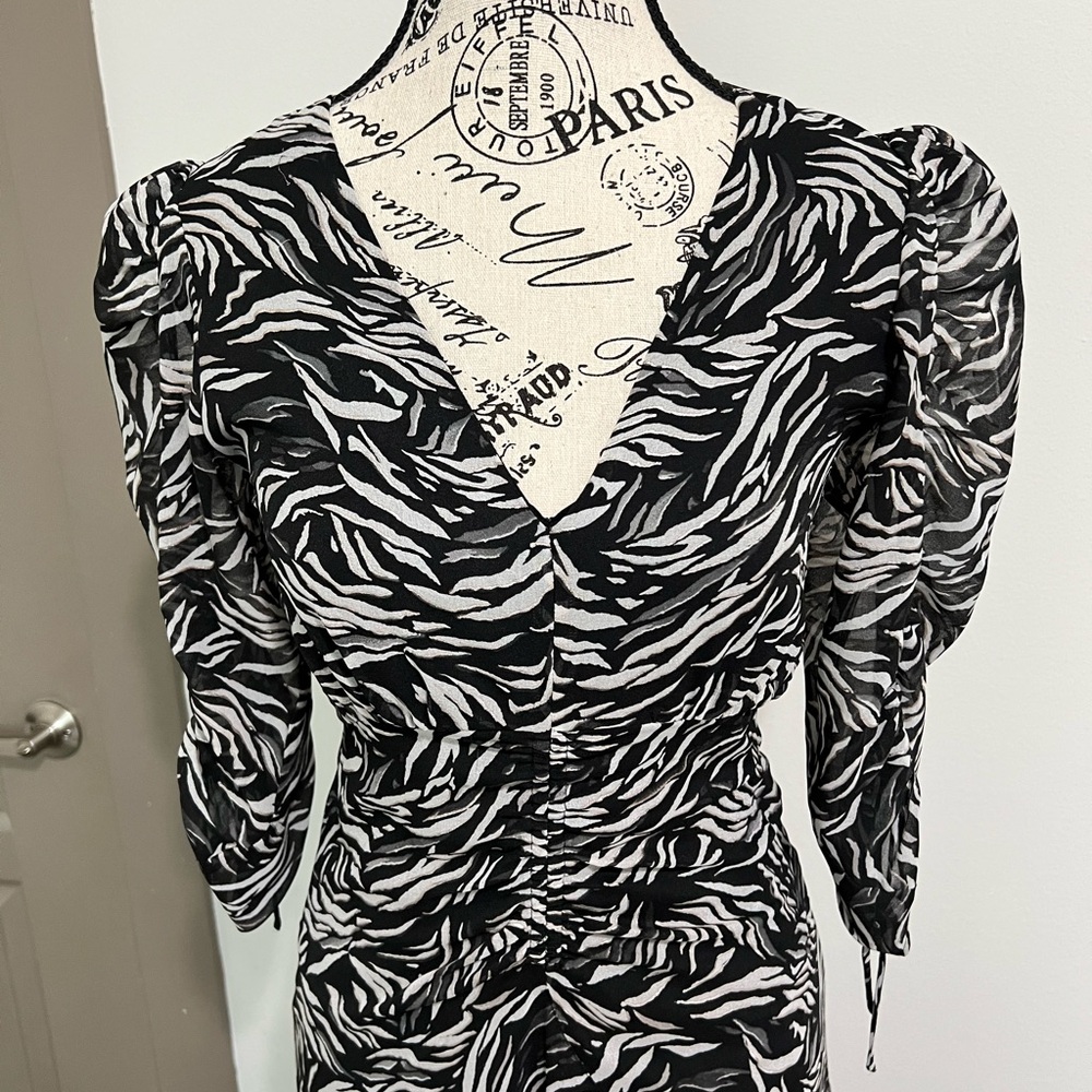 Black and White Zebra Print Dress